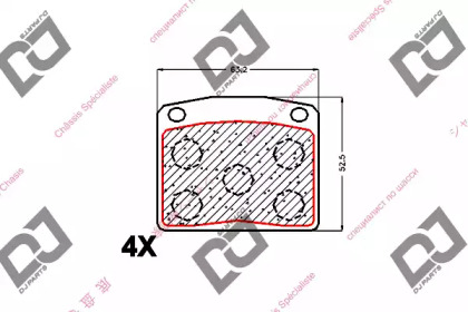 Комплект тормозных колодок DJ PARTS BP1730